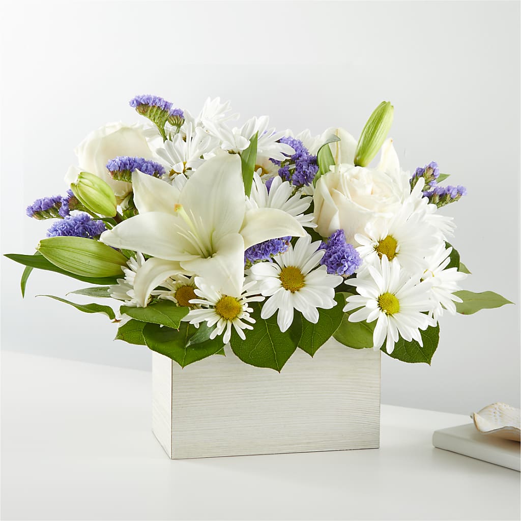Beyond Blue Box Bouquet – KAY'S FLORAL AFFAIR, Monett MO