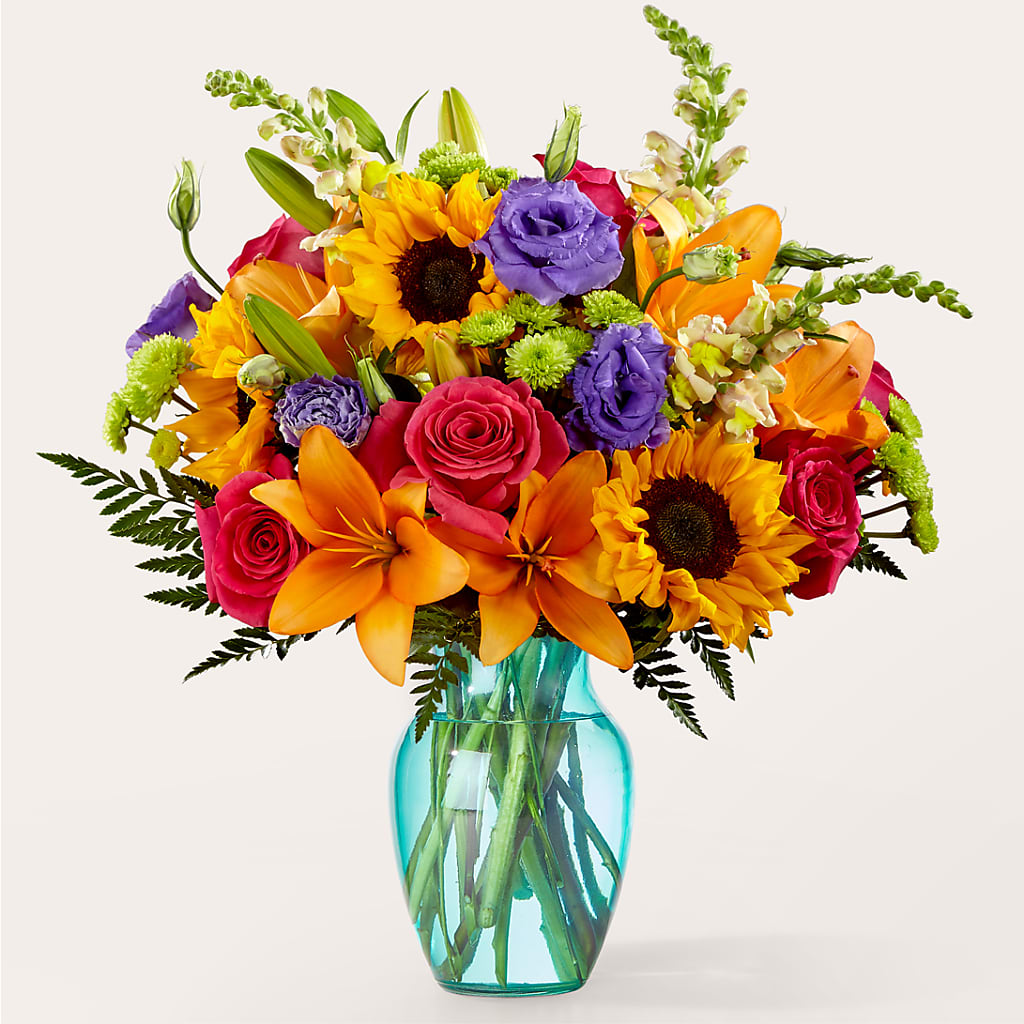 Double Rainbow Bouquet – KAY'S FLORAL AFFAIR, Monett MO