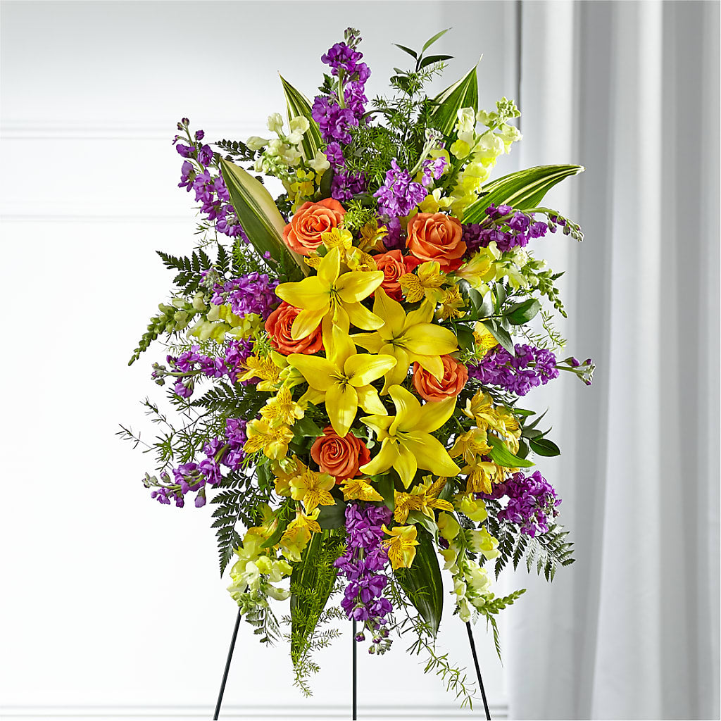 Thoughtful Prayers Standing Spray – KAY'S FLORAL AFFAIR, Monett MO