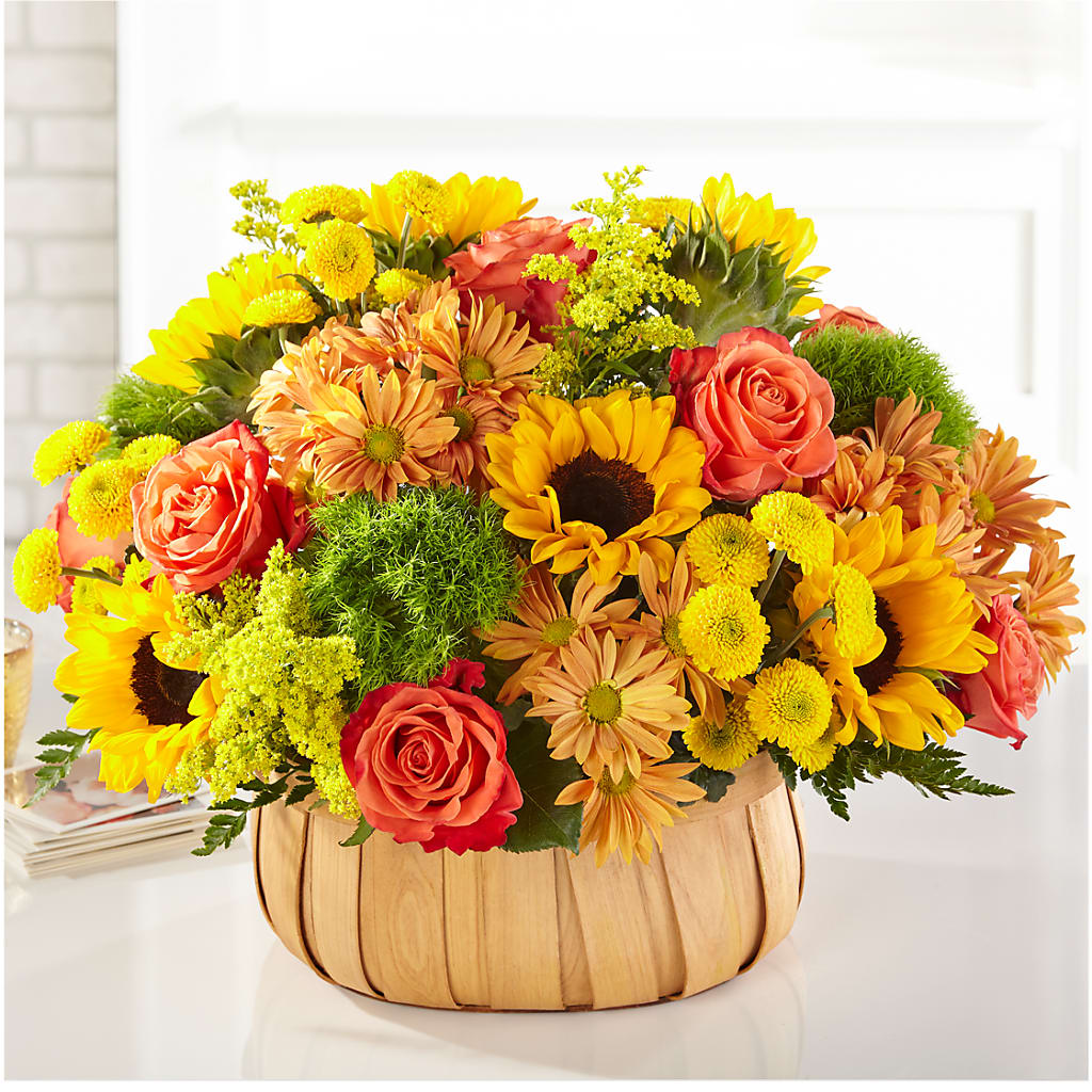 Harvest Sunflower Basket – KAY'S FLORAL AFFAIR, Monett MO
