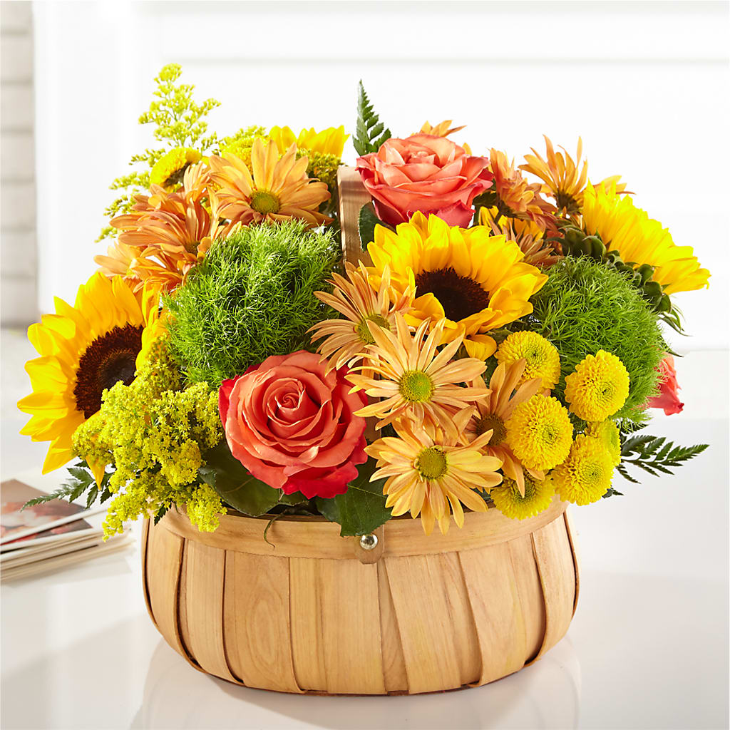 Harvest Sunflower Basket – KAY'S FLORAL AFFAIR, Monett MO