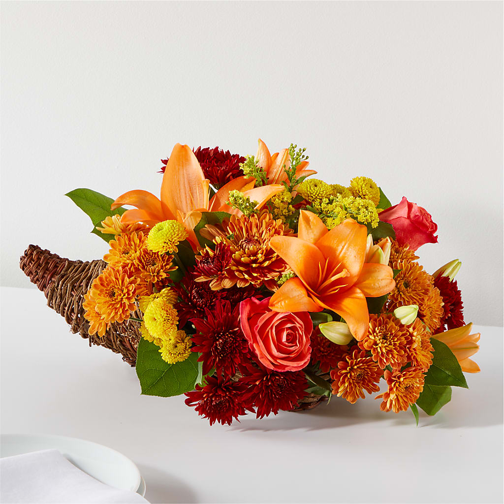Bouquet of Blessings Cornucopia – KAY'S FLORAL AFFAIR, Monett MO