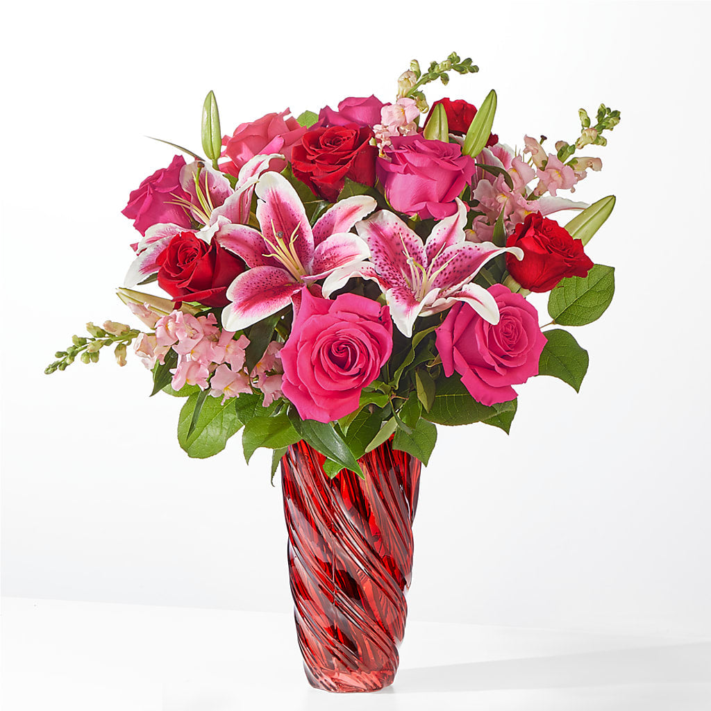 Always You Bouquet with Luxe Swirl Vase – KAY'S FLORAL AFFAIR, Monett MO