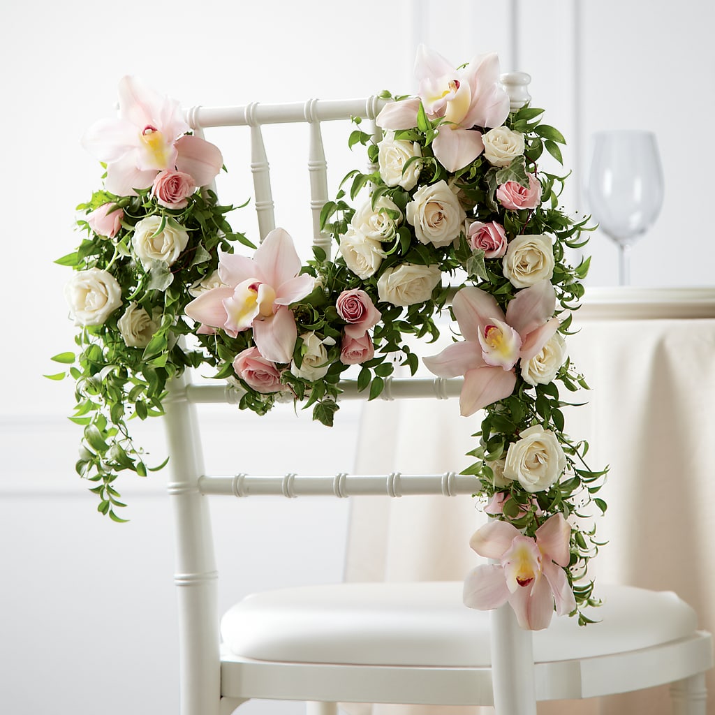Orchid Rose Chair Décor – KAY'S FLORAL AFFAIR, Monett MO