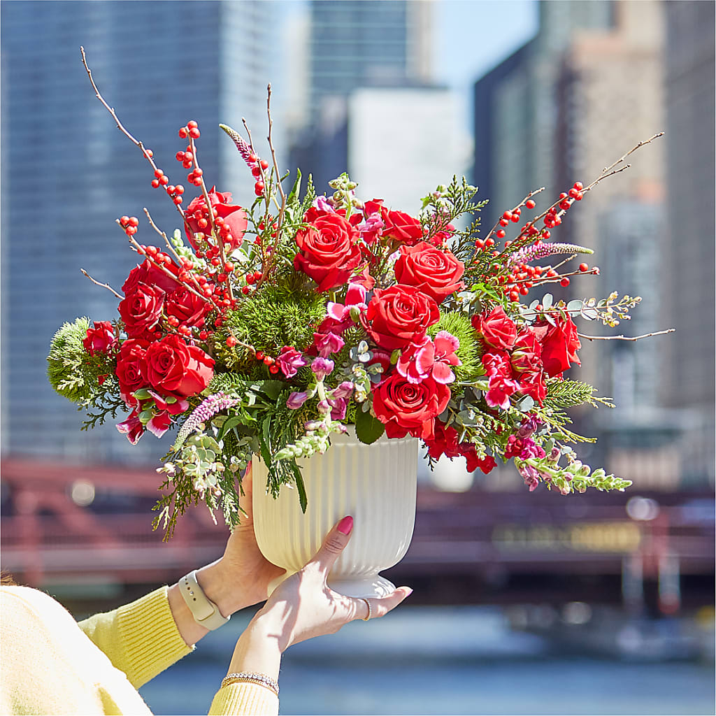 Big Red Bow Bouquet – KAY'S FLORAL AFFAIR, Monett MO