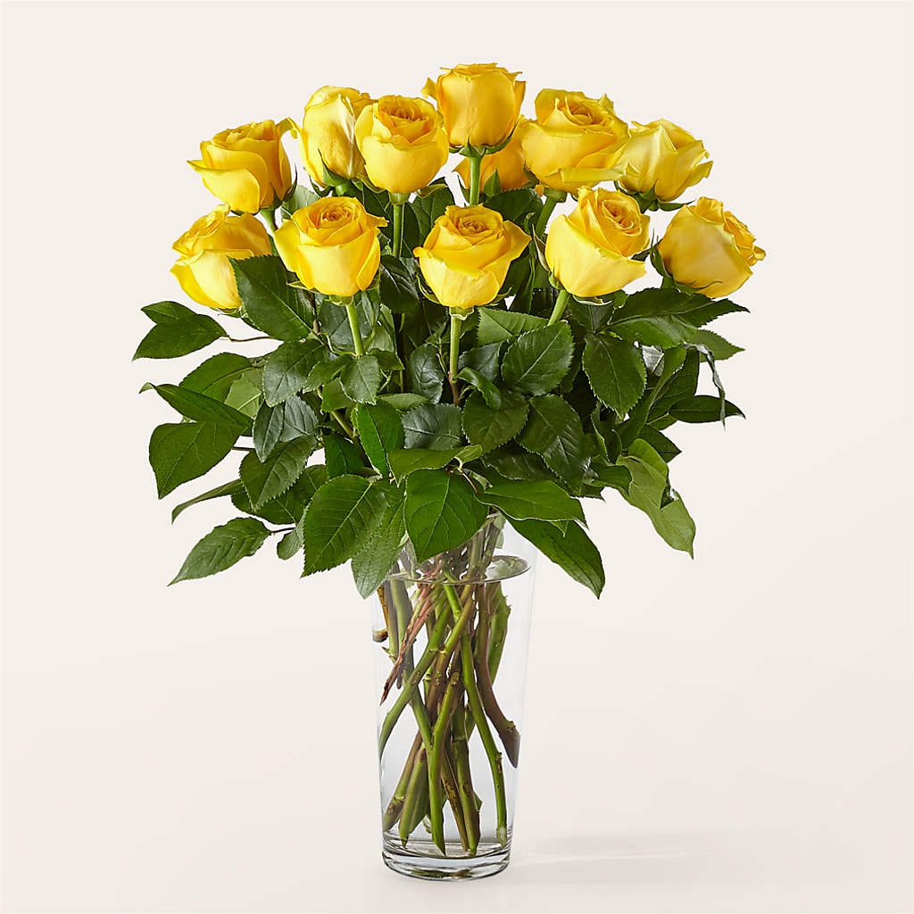 Long Stem Yellow Rose Bouquet – KAY'S FLORAL AFFAIR, Monett MO