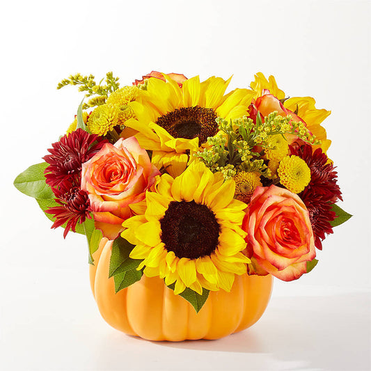 Golden Gourd Pumpkin Bouquet – KAY'S FLORAL AFFAIR, Monett MO