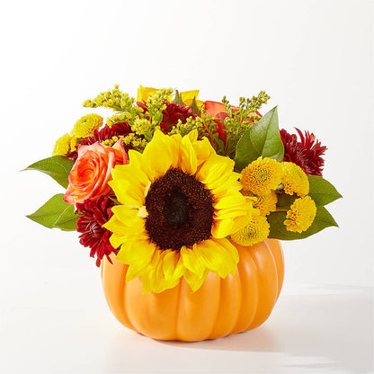 Golden Gourd Pumpkin Bouquet – KAY'S FLORAL AFFAIR, Monett MO