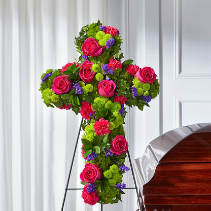 Tribute Rose Floral Cross – KAY'S FLORAL AFFAIR, Monett MO