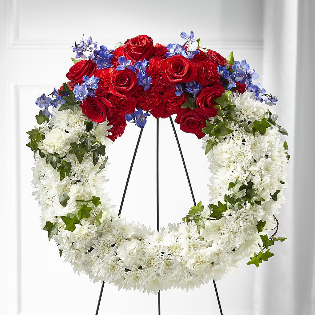 Patriotic Passion Wreath – KAY'S FLORAL AFFAIR, Monett MO