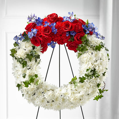 Patriotic Passion Wreath – KAY'S FLORAL AFFAIR, Monett MO