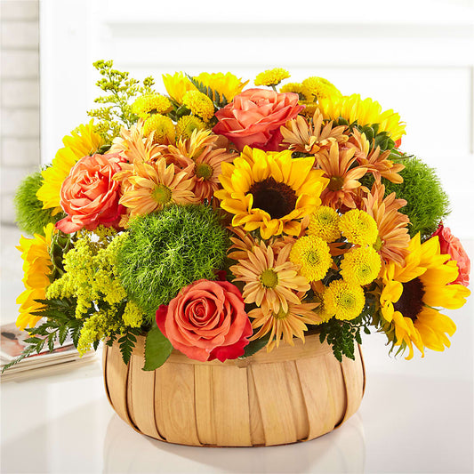 Harvest Sunflower Basket – KAY'S FLORAL AFFAIR, Monett MO
