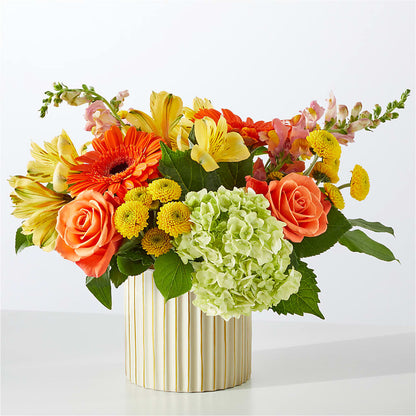 Autumn Sunshine Bouquet with Ivory Vase – KAY'S FLORAL AFFAIR, Monett MO