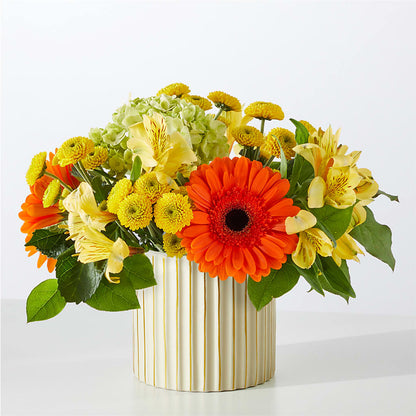 Autumn Sunshine Bouquet with Ivory Vase – KAY'S FLORAL AFFAIR, Monett MO