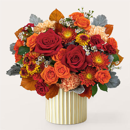 Merlot Bouquet with Ivory Vase – KAY'S FLORAL AFFAIR, Monett MO