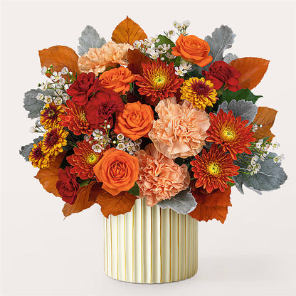 Merlot Bouquet with Ivory Vase – KAY'S FLORAL AFFAIR, Monett MO