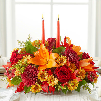Autumn's Embrace Centerpiece – KAY'S FLORAL AFFAIR, Monett MO