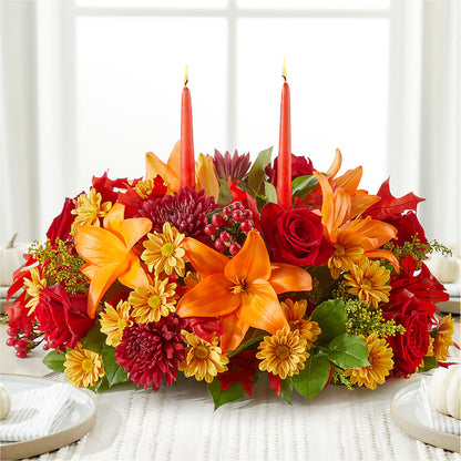 Autumn's Embrace Centerpiece – KAY'S FLORAL AFFAIR, Monett MO