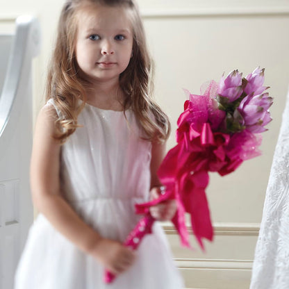 Sparkle Pink Flower Girl Bouquet – KAY'S FLORAL AFFAIR, Monett MO